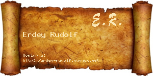 Erdey Rudolf névjegykártya