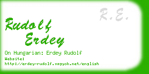 rudolf erdey business card